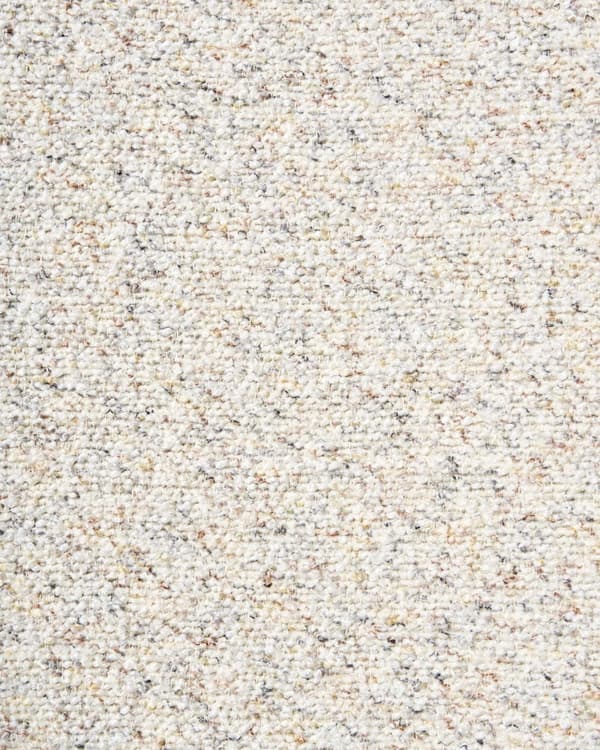 Sett med 2 Spisestoler Lys Beige Boucle Stofftrekk Polstret Sete Slanke Metallben