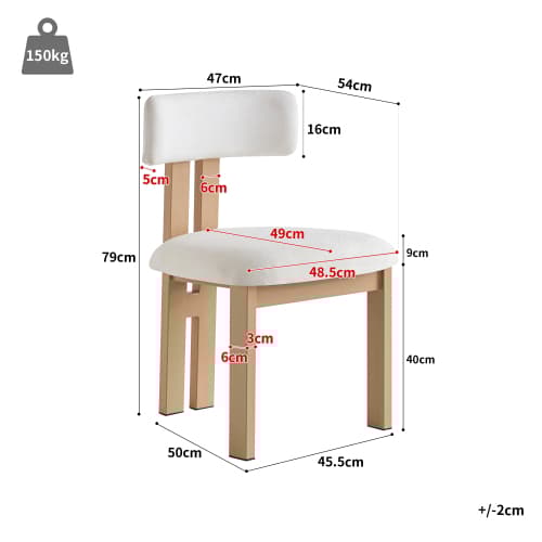 Högkvalitativ matstol med kardborreband, 4 stycken, modern modestol, ergonomisk stol, lyxig stol, träkorn