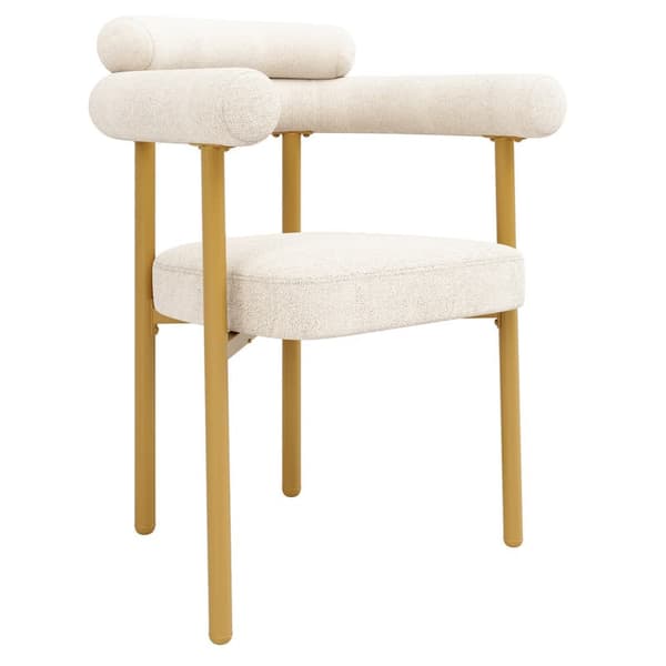 Beige moderne ruskind spisebordsstol, 2 spisebordsstole, ringsæde, velegnet til spisestue, stue