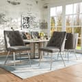 Miniatyrbillede 3 af 6: 2 grå spisebordsstole af høj kvalitet, metalben, make-up stol, unikt design letvægts luksusstol med justerbare ben