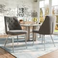 Miniatyrbillede 1 af 6: 2 grå spisebordsstole af høj kvalitet, metalben, make-up stol, unikt design letvægts luksusstol med justerbare ben