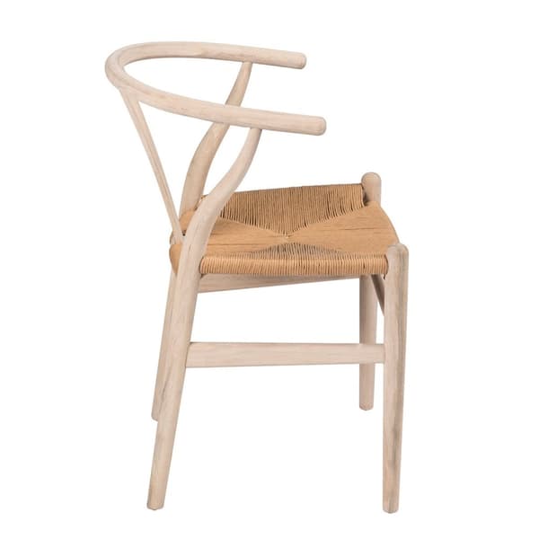 Lot de 2 Chaises en chêne blanchie et cannage - OSLO