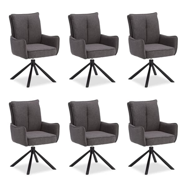 Matsalsstolar Set, 59x93.5x64 cm, Antracit