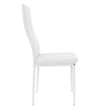 Pikkukuva 3 / 7: ML-Design ruokasalin tuolit 4 kpl, keinonahkapäällysteinen, valkoinen, keittiötuolit selkänojalla, pehmustettu tuoli metallijaloilla, ergonominen
