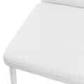 Pikkukuva 5 / 7: ML-Design ruokasalin tuolit 4 kpl, keinonahkapäällysteinen, valkoinen, keittiötuolit selkänojalla, pehmustettu tuoli metallijaloilla, ergonominen