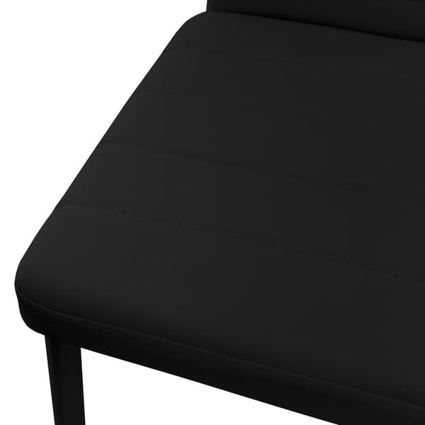 ML-Design matstolar set om 4 svart konstläderklädsel, köksstolar med ryggstöd, stoppad stol med metallben, ergonomisk matstol, modern matstol,