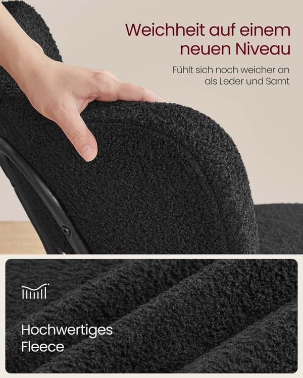 Rootz 2 bit set matstol - fleece yta - skum vadderad - bekväma sittplatser - 59 cm x 48,5 cm x 82,5 cm