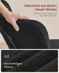 Miniatyrbild 4 av 7: Rootz 2 bit set matstol - fleece yta - skum vadderad - bekväma sittplatser - 59 cm x 48,5 cm x 82,5 cm