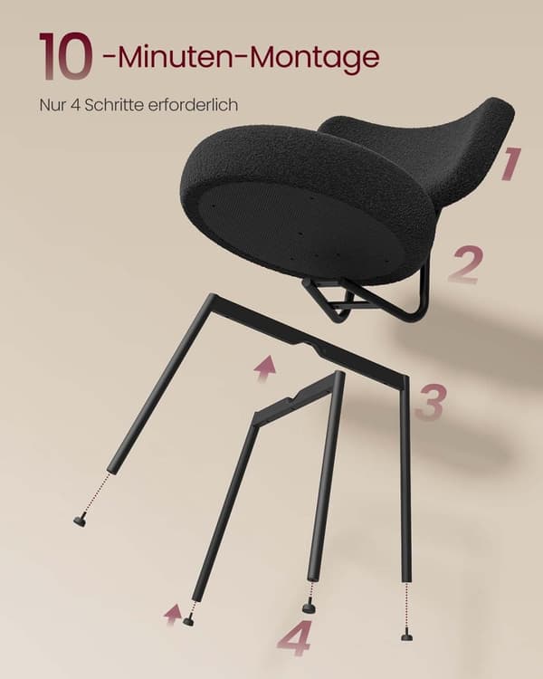 Rootz 2 bit set matstol - fleece yta - skum vadderad - bekväma sittplatser - 59 cm x 48,5 cm x 82,5 cm