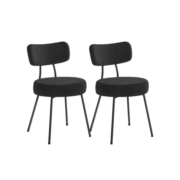 Rootz 2 bit set matstol - fleece yta - skum vadderad - bekväma sittplatser - 59 cm x 48,5 cm x 82,5 cm