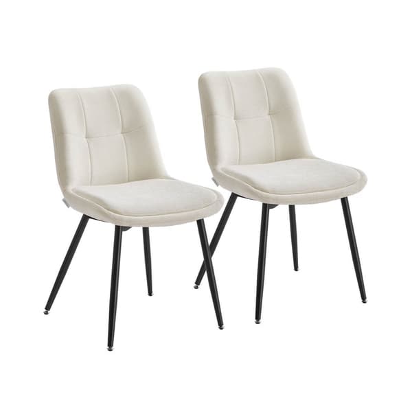 Rootz 2er Set Dining Chair - Accent Chairs - Chenille Fabric Seats - Bekväm dämpad - 56 cm x 50 cm x 81 cm