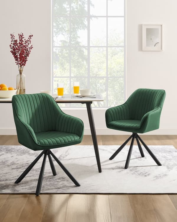 Juotzin ruokasalin tuoli käsinojilla - Velvet -tuoli - Teräsrunkotuoli - Ultimate Comfort - 60 cm x 60 cm x 81,5 cm