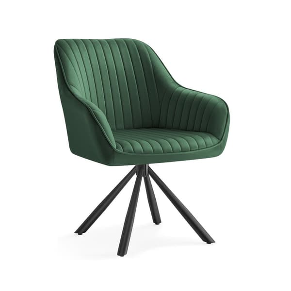 Juotzin ruokasalin tuoli käsinojilla - Velvet -tuoli - Teräsrunkotuoli - Ultimate Comfort - 60 cm x 60 cm x 81,5 cm