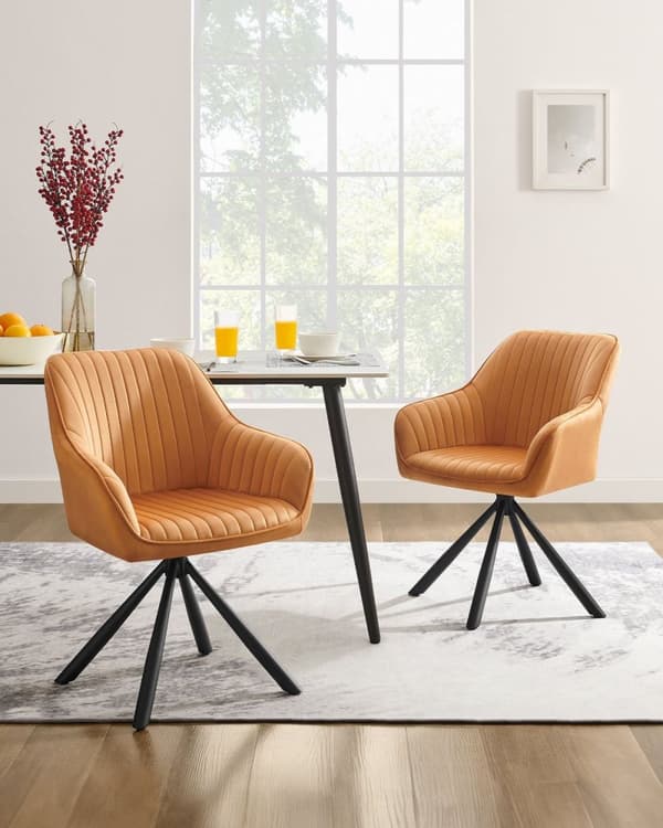 Rootz spisestol med armlæn - fløjls polstret spisestue - stilfuld brun - stålramme - 60x60x81,5 cm - komfort og holdbarhed