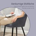 Miniatyrbild 3 av 4: Rootz elegant matstol - fåtölj - Velvet Seat - Comfort Padding - 62,5 cm x 60 cm x 85 cm - Stöd upp till 110 kg