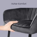 Miniatyrbild 4 av 4: Rootz elegant matstol - fåtölj - Velvet Seat - Comfort Padding - 62,5 cm x 60 cm x 85 cm - Stöd upp till 110 kg