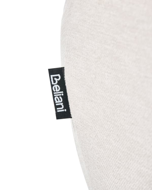 Spisestol Off-white Imitert lin Svarte jernben Armlener Svingbar Moderne design Spisestue Kjøkken