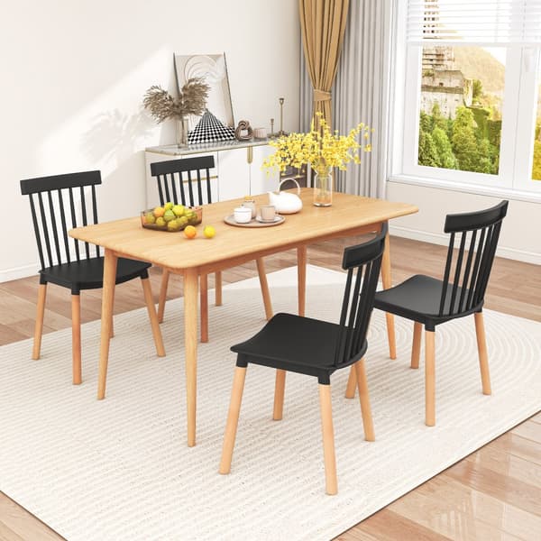 Matstolar, Windsor, 20.5x19x32.5 tum, Svart