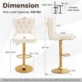 Miniatyrbillede 4 af 8: Barstole, 18x20x38"-46", Beige