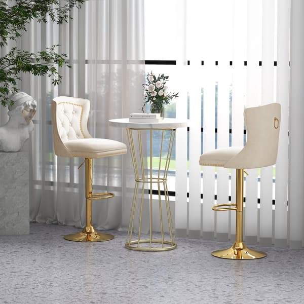 Barstole, 18x20x38"-46", Beige