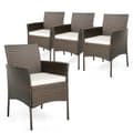 Pikkukuva 4 / 8: Patio-ruokapöydän tuolit, 4 kpl, 25x23.5x33 tuumaa, sekoitus ruskeaa, vaalea