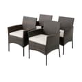 Pikkukuva 1 / 8: Patio-ruokapöydän tuolit, 4 kpl, 25x23.5x33 tuumaa, sekoitus ruskeaa, vaalea