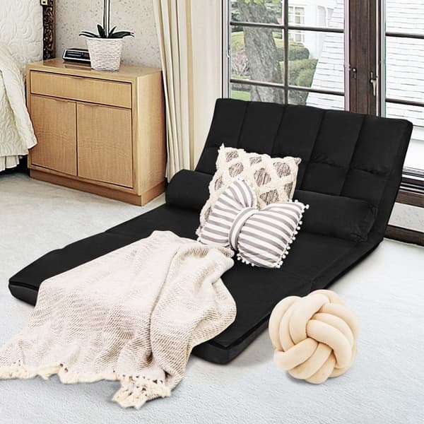 Gulvsofa, 71x44.5x5.5 tommer, Beige/Grå/Blå