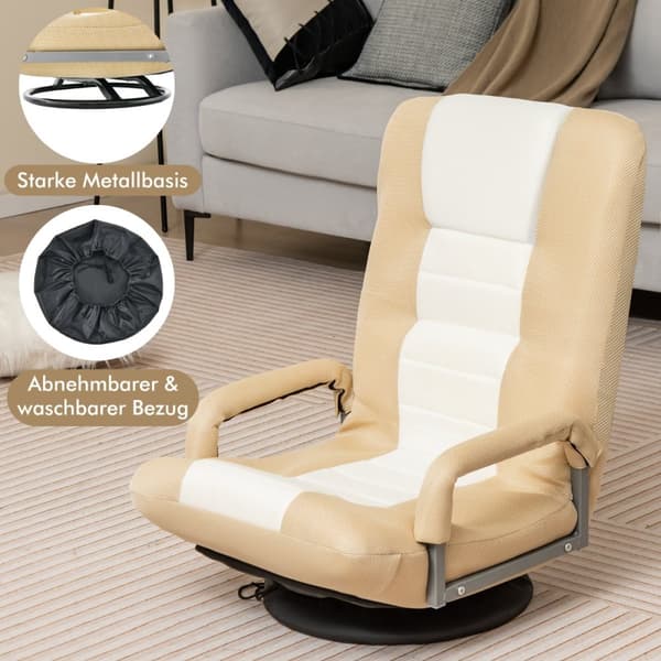 Gulvstol, 61-87x55x75 cm, Beige