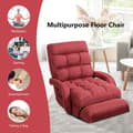 Miniatyrbillede 3 af 8: Gulvstolsofa, 66,6x21,7 tommer, Rød
