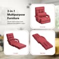 Miniatyrbillede 5 af 8: Gulvstolsofa, 66,6x21,7 tommer, Rød
