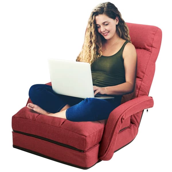 Gulvstolsofa, 66,6x21,7 tommer, Rød