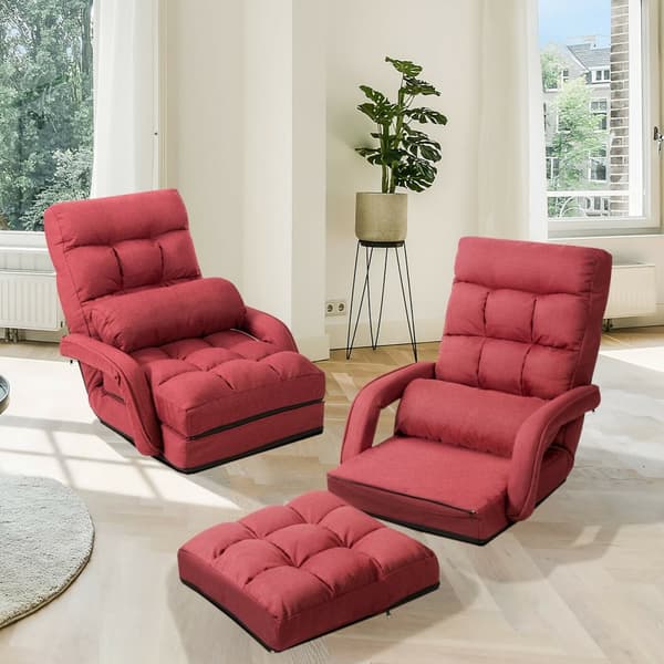 Gulvstolsofa, 66,6x21,7 tommer, Rød