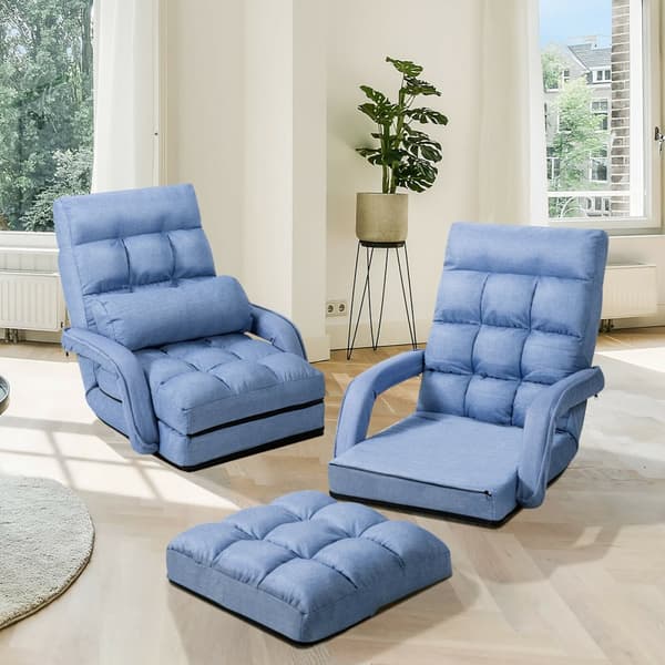 Golvstolsoffa, 66,6x21,7 tum, Blå