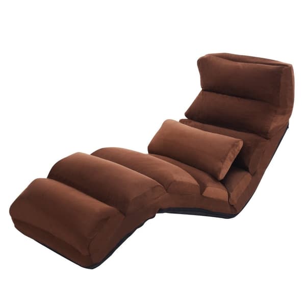 Hopfällbar Latsoffa Stol, 175x55x20 cm, Kaffe