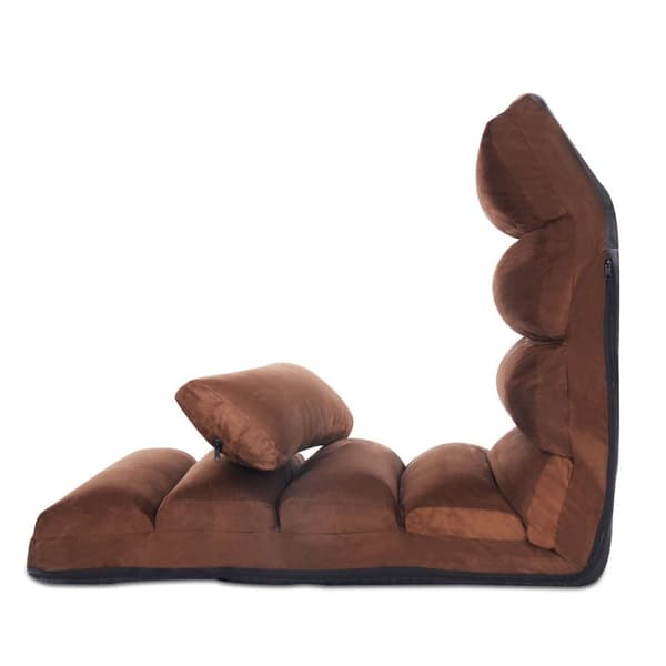Hopfällbar Latsoffa Stol, 175x55x20 cm, Kaffe