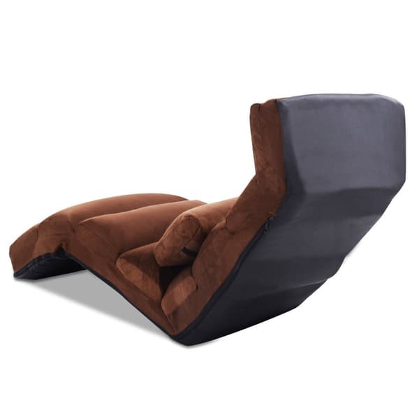 Hopfällbar Latsoffa Stol, 175x55x20 cm, Kaffe
