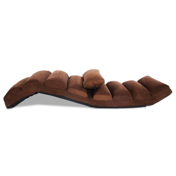 Hopfällbar Latsoffa Stol, 175x55x20 cm, Kaffe