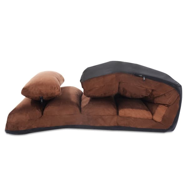 Hopfällbar Latsoffa Stol, 175x55x20 cm, Kaffe