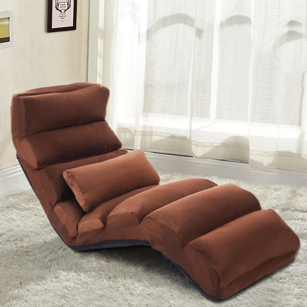 Hopfällbar Latsoffa Stol, 175x55x20 cm, Kaffe
