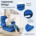Miniatyrbillede 5 af 8: Foldbar Sofa Stol, 80x72x75 cm, Blå