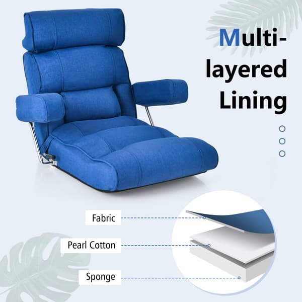 Foldbar Sofa Stol, 80x72x75 cm, Blå
