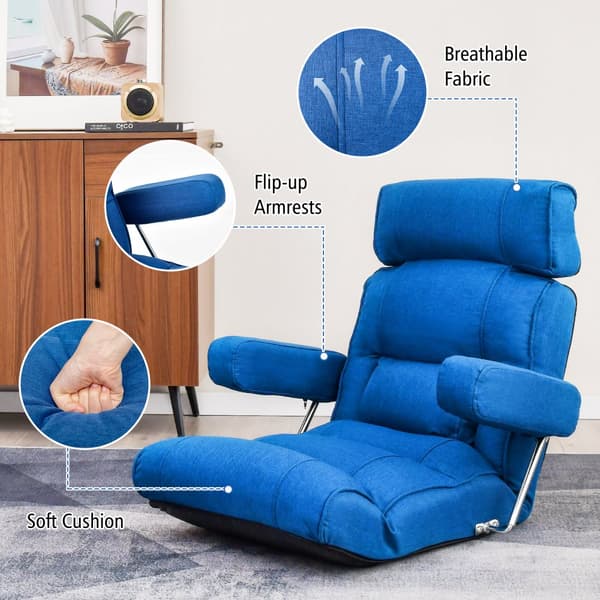 Foldbar Sofa Stol, 80x72x75 cm, Blå