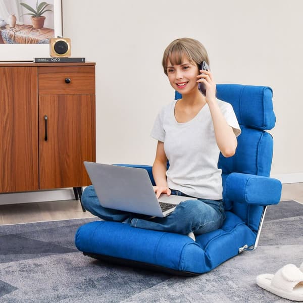 Foldbar Sofa Stol, 80x72x75 cm, Blå