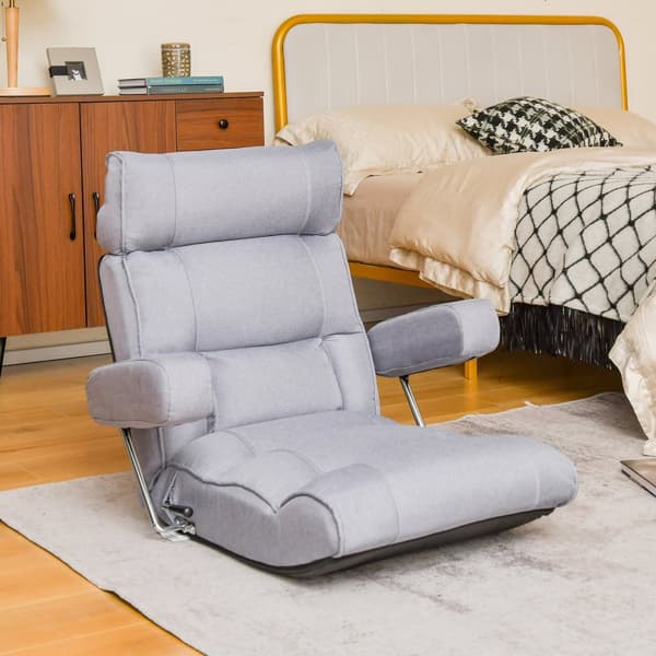 Hopfällbar soffstol, 31,5x28,5x29,5 tum, Grå