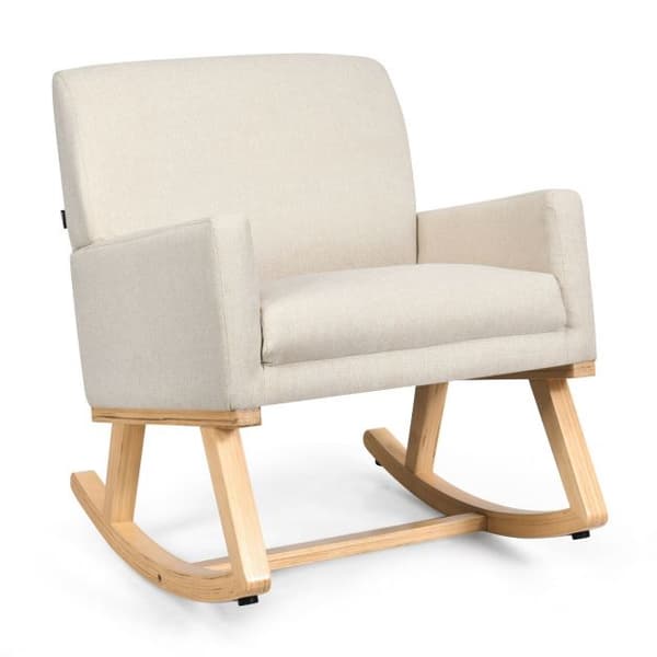 Fåtölj med gungfunktion, 67x80x85 cm, Beige