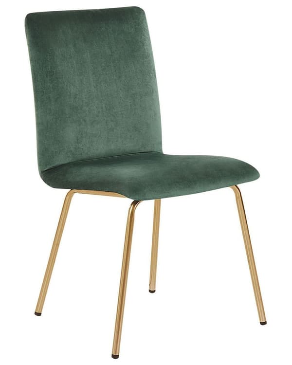 Set med 2 matstolar RUBIO sammet smaragdgrön Lumarko!