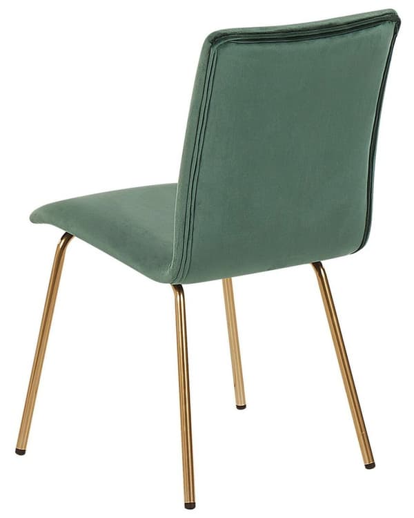 Set med 2 matstolar RUBIO sammet smaragdgrön Lumarko!