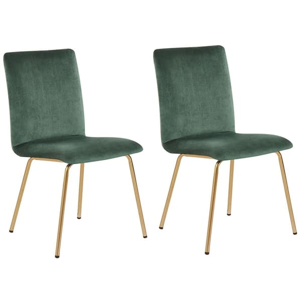 Set med 2 matstolar RUBIO sammet smaragdgrön Lumarko!