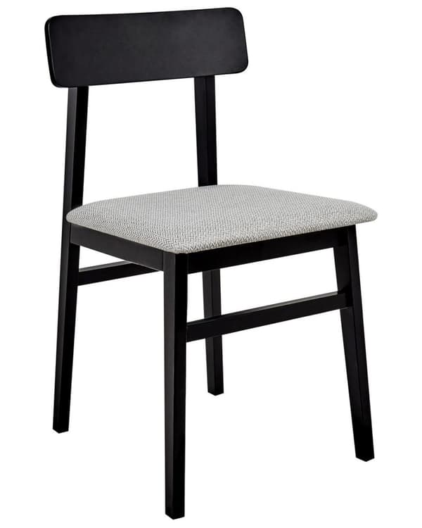 Set med 2 STACY Matstolar Trä Ljusgrå Lumarko!