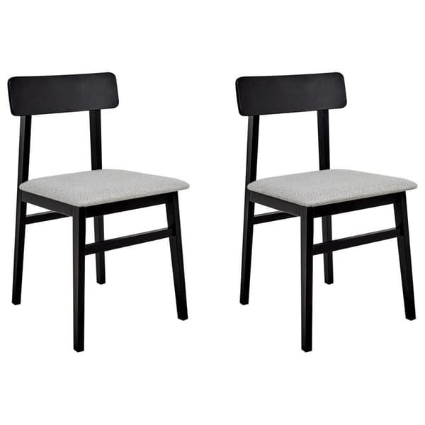 Set med 2 STACY Matstolar Trä Ljusgrå Lumarko!